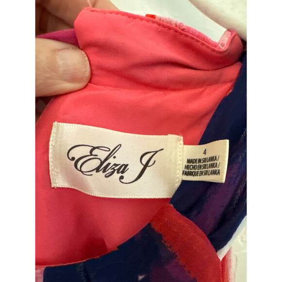 Eliza J Floral Print Halter Dress - size 4 - Picture 6 of 12